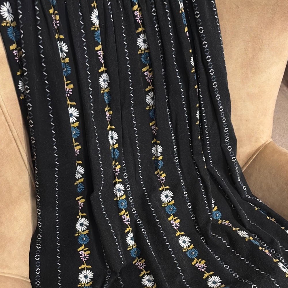 Sonoma Black Floral Midi Dress